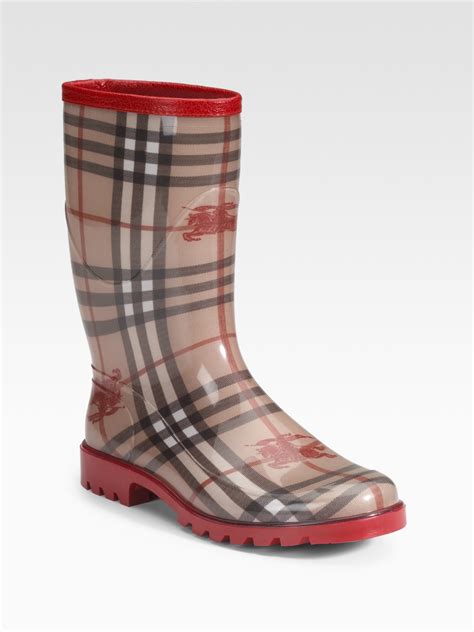 red burberry riding boots|burberry classic rain boots.